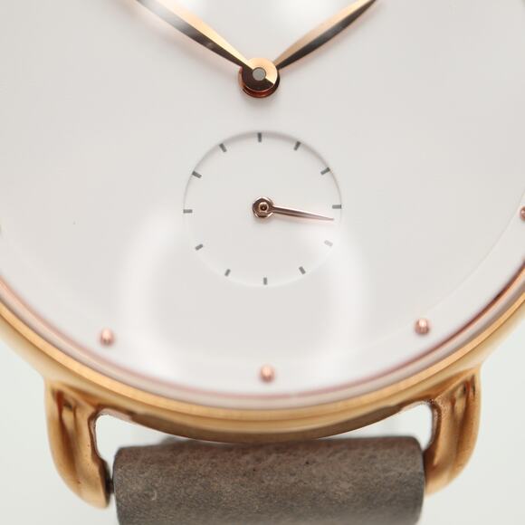 MVMT By Movado Bloom Women Rose Gold 36mm Watch Gray Leather Strap w New Battery - Picture 6 of 14